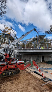 Steel Erection with Crane in Rolleystone